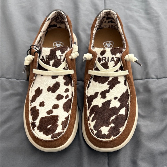 Ariat Cow Hair Print Hilo Slip On Suede Shoes Women 7.5 NEW - Picture 6 of 10